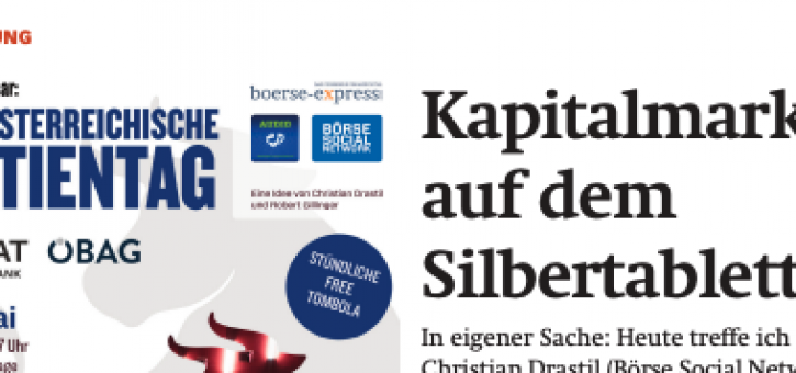 Beitragsbild zu News aus dem Börse Express PDF vom 25.04.2025: Kapitalmarkt am Silbertablett
