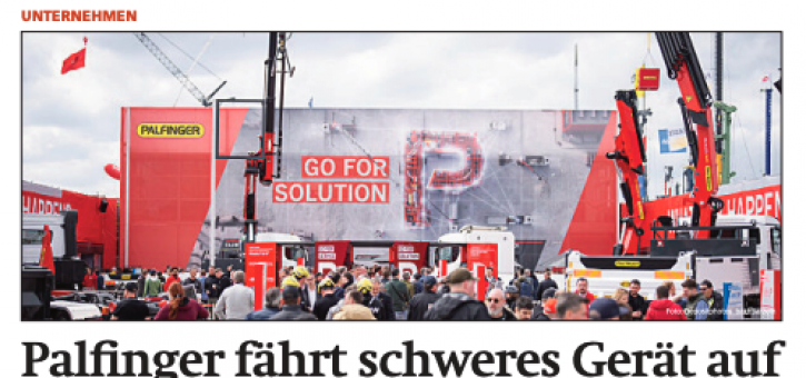 Beitragsbild zu News aus dem Börse Express PDF vom 16.04.2025: Palfinger fährt schweres Gerät auf